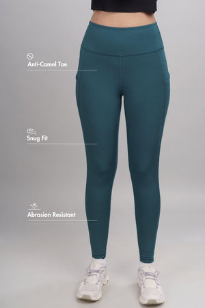 Carbon Utility Legging (2 Pockets) (Deep Teal)
