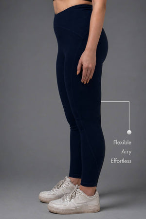 Organic Cotton High-Waist Leggings (Midnight Navy)