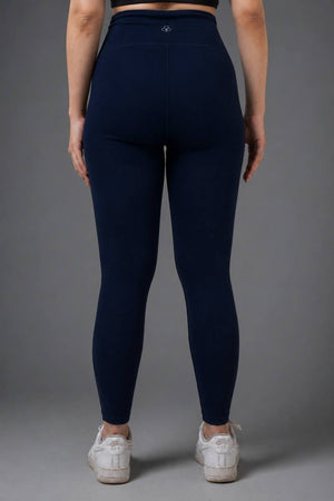 Organic Cotton High-Waist Leggings (Midnight Navy)