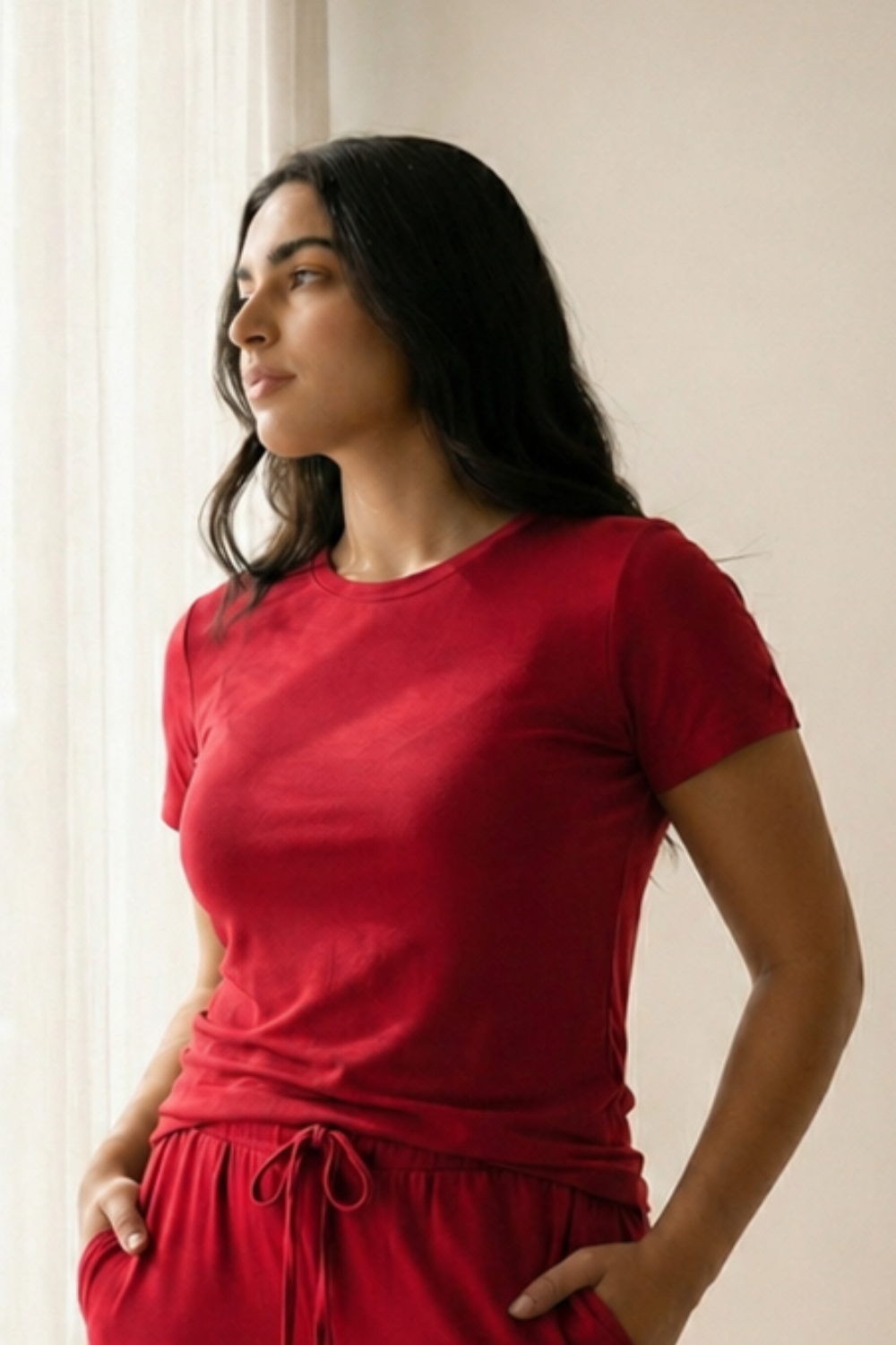 Women’s Ultra Soft Bamboo Tee (Bold Red)