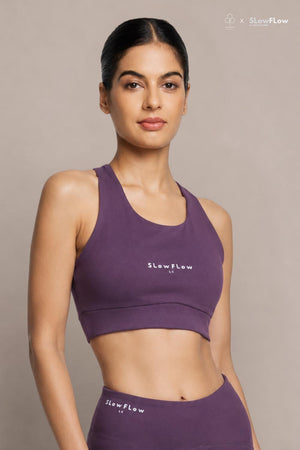 SlowFlow Essential Sports Bra (Plum)