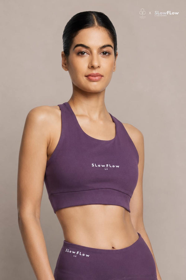 SlowFlow Essential Sports Bra (Plum)