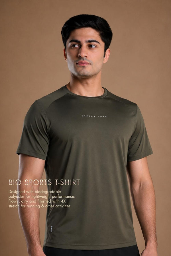 Men’s Bio Sports T-Shirt – EcoCiclo™ Biodegradable Polyester (Sage Green)