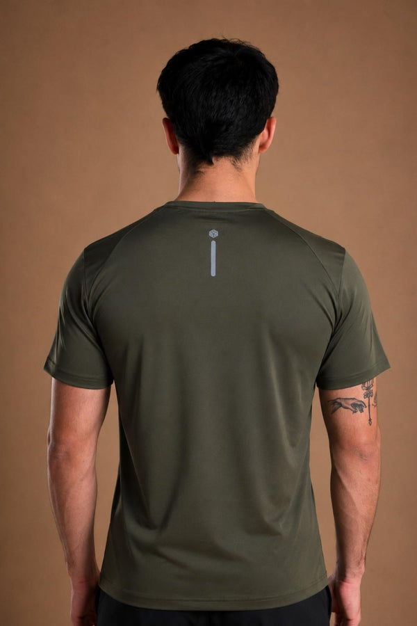 Men’s Bio Sports T-Shirt – EcoCiclo™ Biodegradable Polyester (Sage Green)