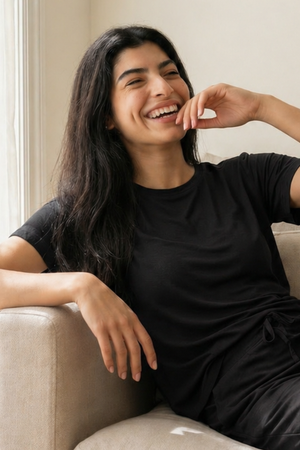 Women’s Ultra Soft Bamboo Tee (Carbon Black)
