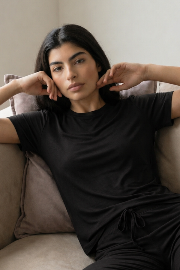 Women’s Ultra Soft Bamboo Tee (Carbon Black)