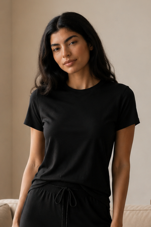 Women’s Ultra Soft Bamboo Tee (Carbon Black)