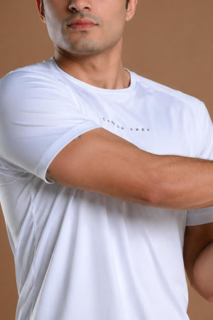 Men’s Bio Sports T-Shirt – EcoCiclo™ Biodegradable Polyester (Chalk)