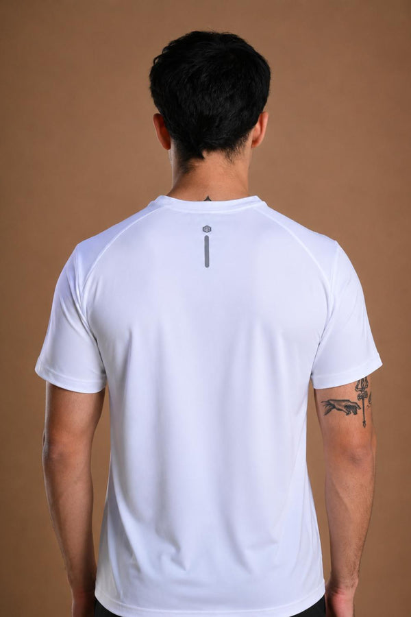 Men’s Bio Sports T-Shirt – EcoCiclo™ Biodegradable Polyester (Chalk)