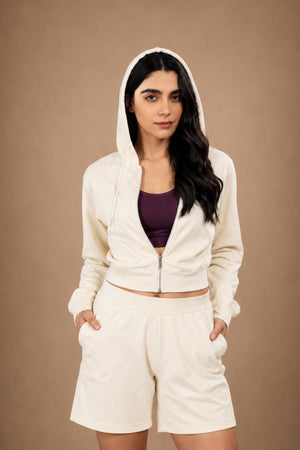 Women’s Cropped Hoodie (Butterscotch)
