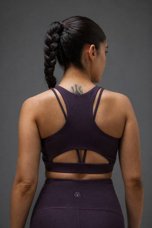 Organic Cotton Max Support Sports Bra (Plum)