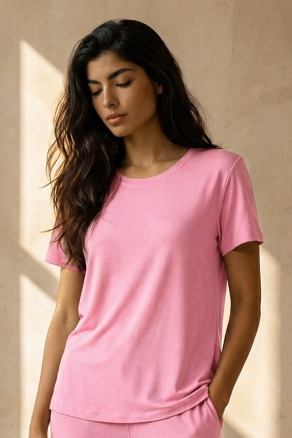 Women’s Ultra Soft Bamboo Tee (Wild Rose)