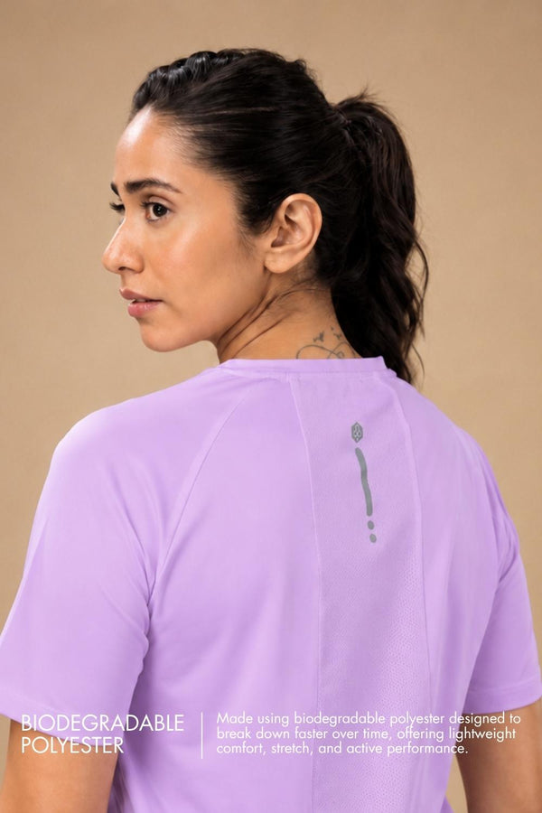 Bio Active Tee – EcoCiclo™ Biodegradable Polyester  (Lavender Haze)