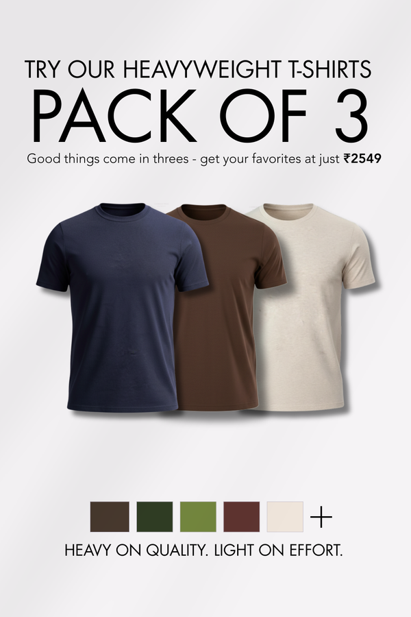 Pack of 3 heavyweight T shirt at 2549