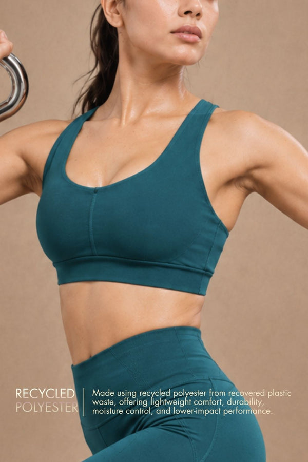 U-Neck Active Bra (Deep Teal)