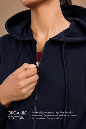 Women’s Cropped Hoodie (Midnight Navy)