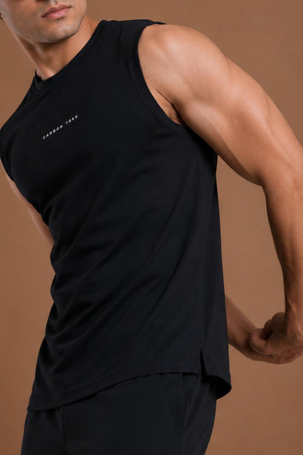 Men’s Bio Sports Tank – EcoCiclo™ Biodegradable Polyester (Carbon Black)