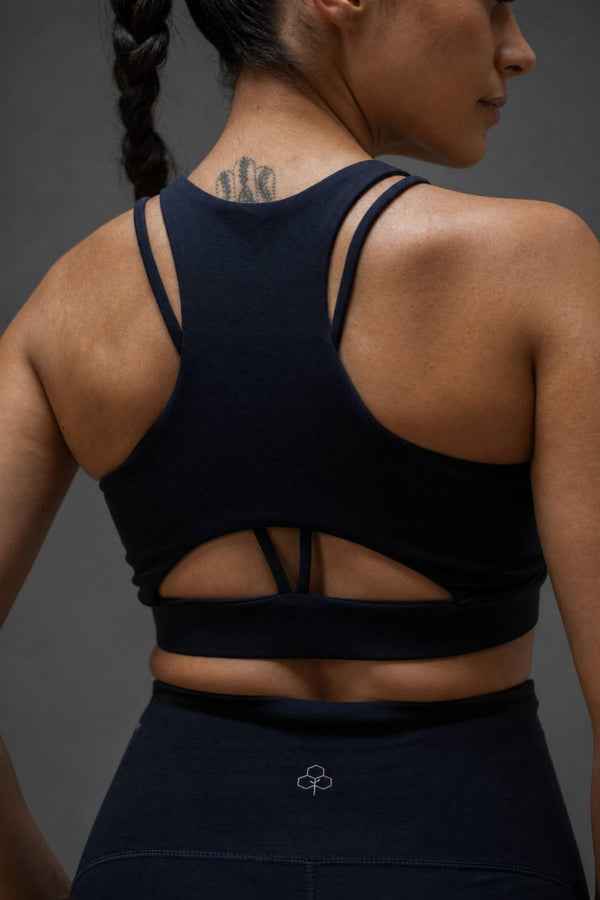 Organic Cotton Max Support Sports Bra (Midnight Navy)