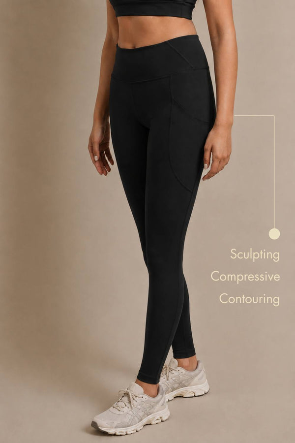 Carbon Sculpt Legging (2 Pockets) (Carbon Black)