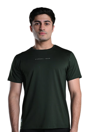 Men’s Bio Sports T-Shirt – EcoCiclo™ Biodegradable Polyester (Pine Green)