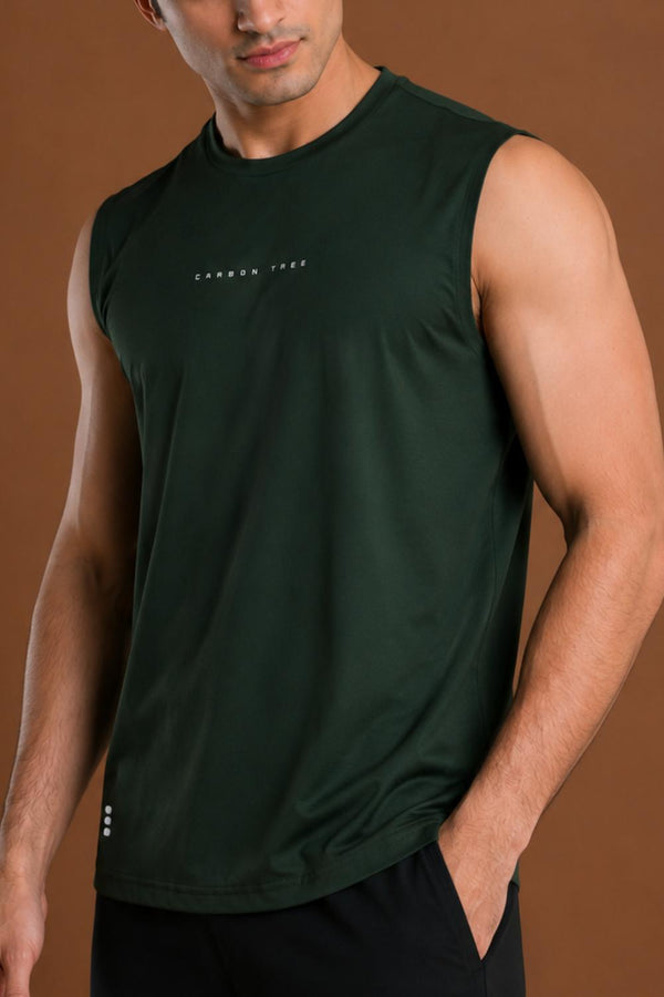 Men’s Bio Sports Tank – EcoCiclo™ Biodegradable Polyester (Pine Green)