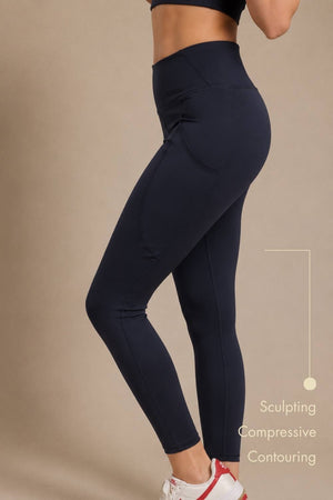 Carbon Sculpt Legging (2 Pockets) (Midnight Navy)