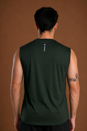 Men’s Bio Sports Tank – EcoCiclo™ Biodegradable Polyester (Pine Green)