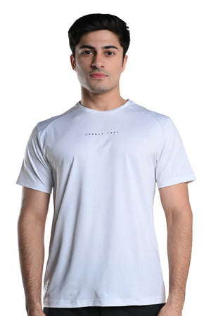 Men’s Bio Sports T-Shirt – EcoCiclo™ Biodegradable Polyester (Chalk)