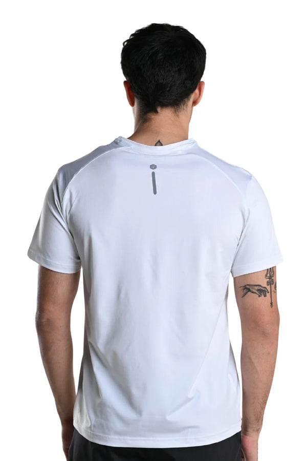 Men’s Bio Sports T-Shirt – EcoCiclo™ Biodegradable Polyester (Chalk)