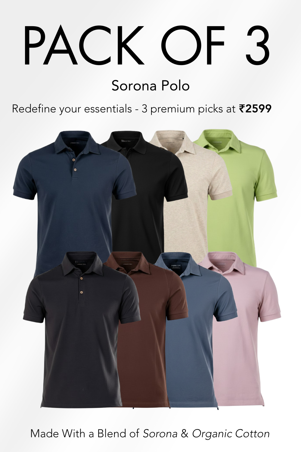 Sorona™ Polo Pack of 3