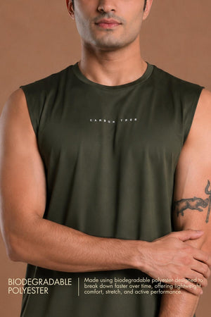 Men’s Bio Sports Tank – EcoCiclo™ Biodegradable Polyester (Sage Green)
