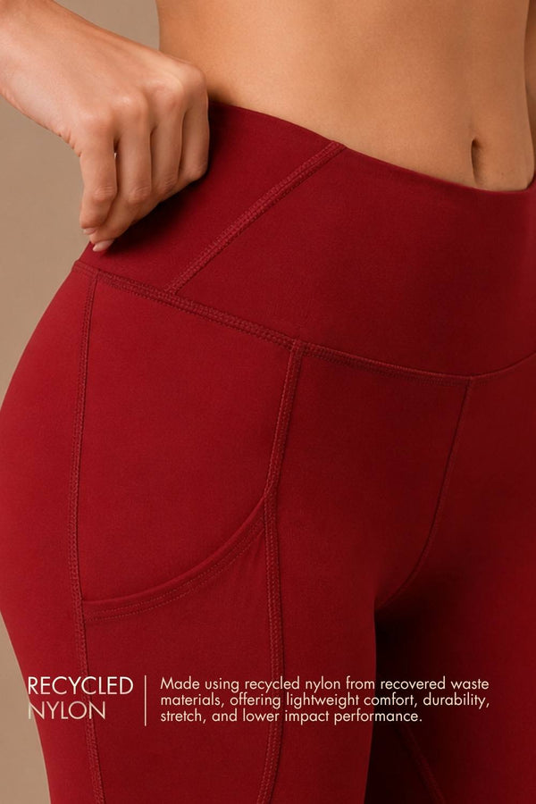 Carbon Sculpt Legging (2 Pockets) (Red Rush)