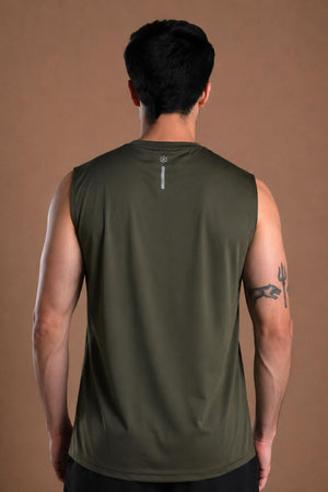 Men’s Bio Sports Tank – EcoCiclo™ Biodegradable Polyester (Sage Green)