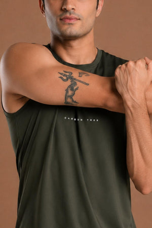 Men’s Bio Sports Tank – EcoCiclo™ Biodegradable Polyester (Sage Green)
