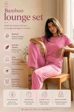 Women’s Bamboo Lounge Set (Wild Rose)
