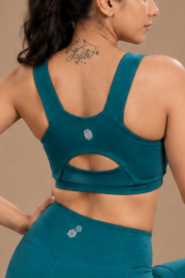 U-Neck Active Bra (Deep Teal)