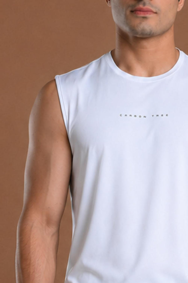Men’s Bio Sports Tank – EcoCiclo™ Biodegradable Polyester (Chalk)