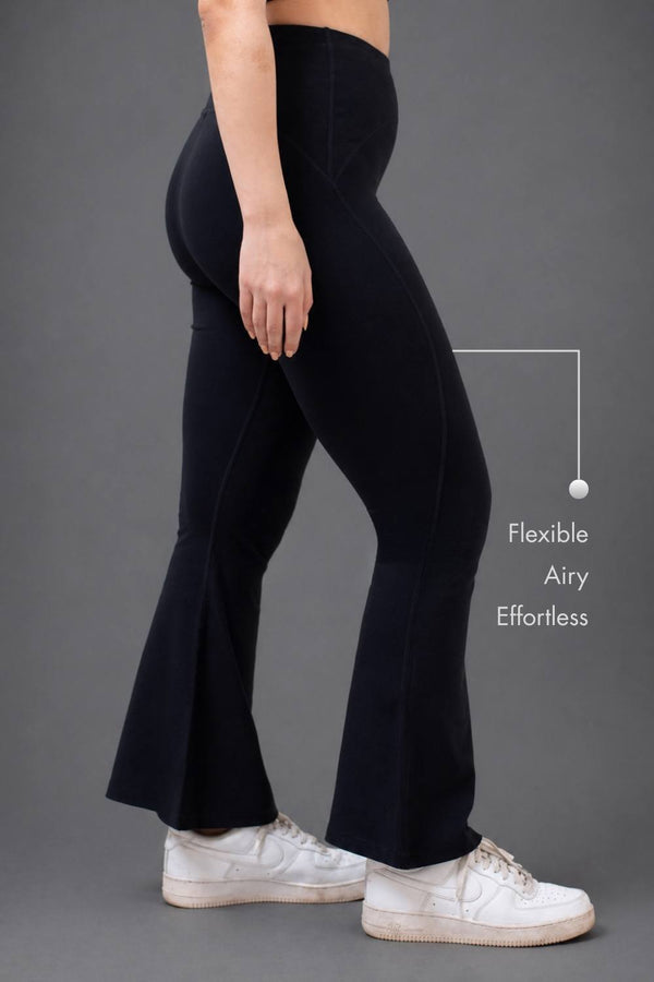 Organic Cotton Flared Training Leggings (Midnight Navy)