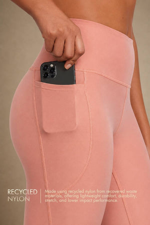 Carbon Sculpt Legging (2 Pockets) (Peach)