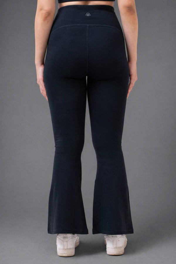 Organic Cotton Flared Training Leggings (Midnight Navy)