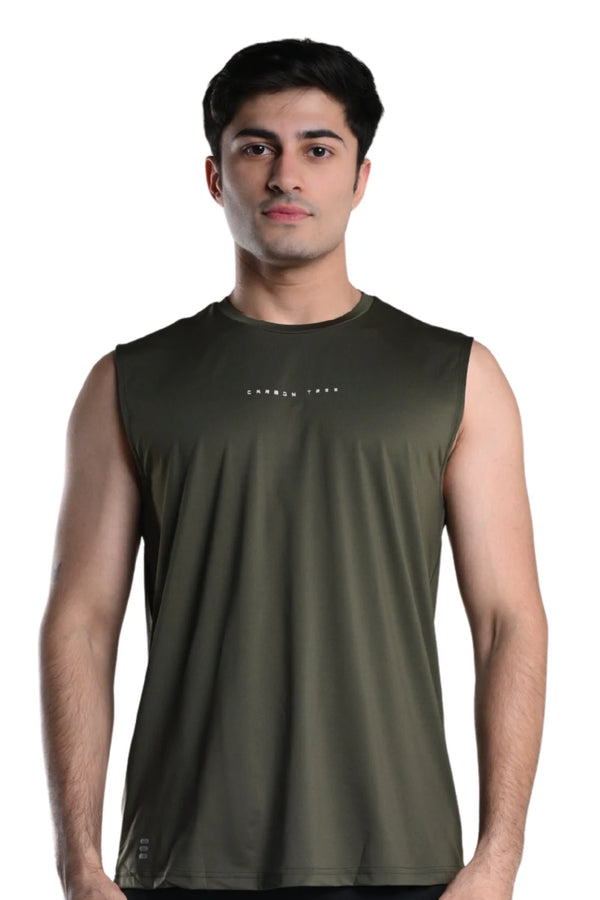 Men’s Bio Sports Tank – EcoCiclo™ Biodegradable Polyester (Sage Green)