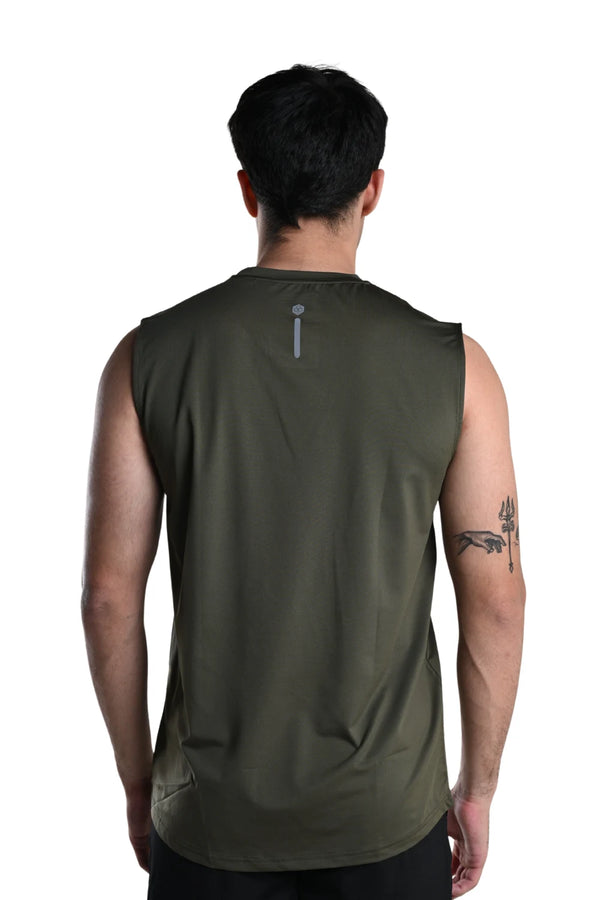 Men’s Bio Sports Tank – EcoCiclo™ Biodegradable Polyester (Sage Green)