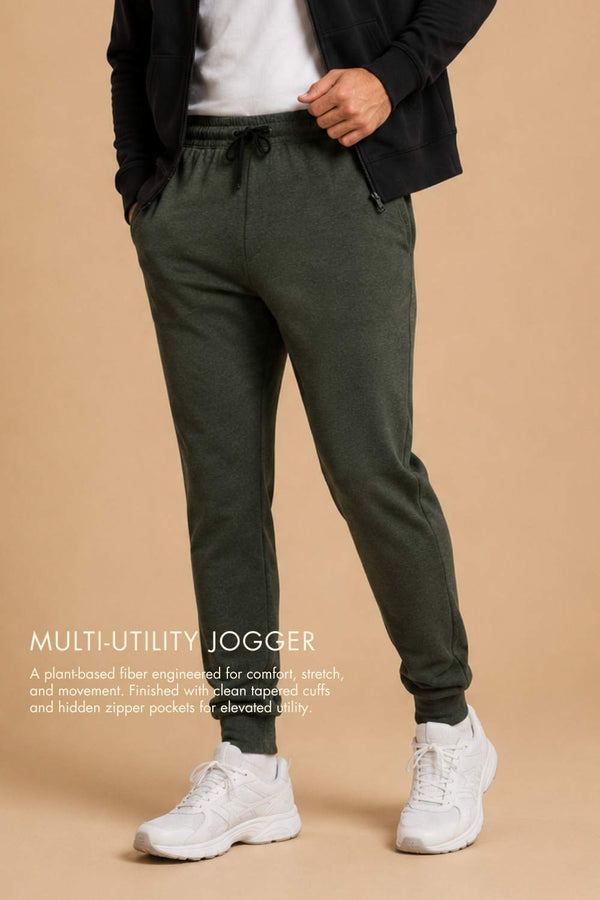 Mens Multi-utility Joggers (Forest Melange)