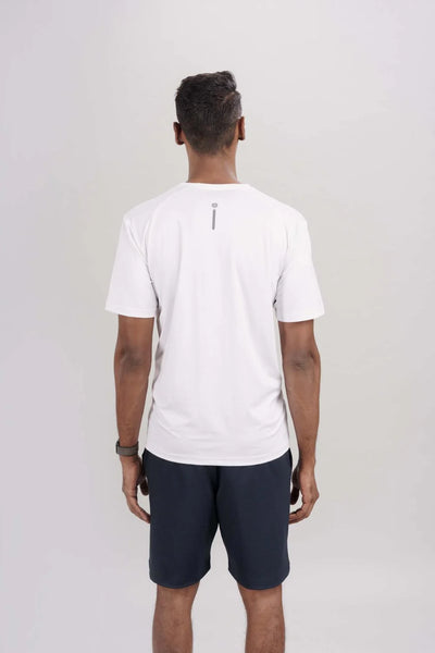 Men’s Bio Sports T-Shirt – EcoCiclo™ Biodegradable Polyester (Chalk)