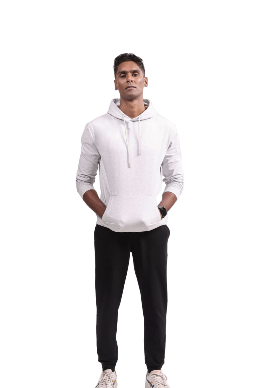Carbon Hoodie – Men’s Organic Cotton Hoodie (Mist Melange)