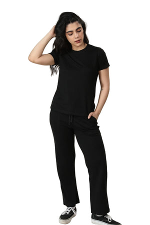 Ribbed Lounge Pants (Carbon Black)