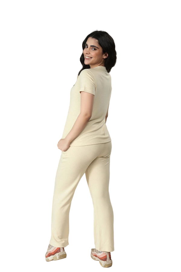 Tencel Ribbed Tee (Sand)