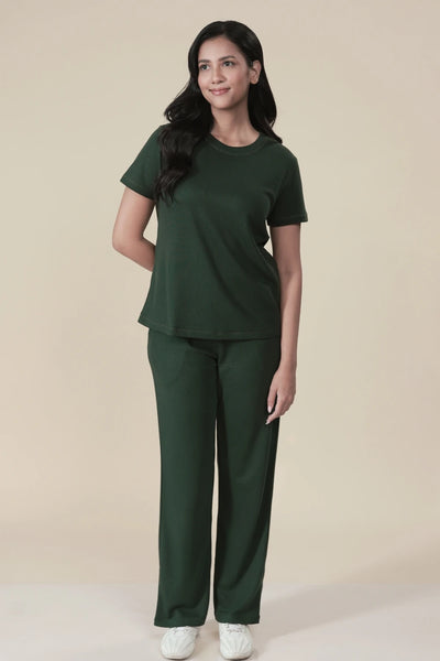 Tencel Ribbed Tee (Pine Green)