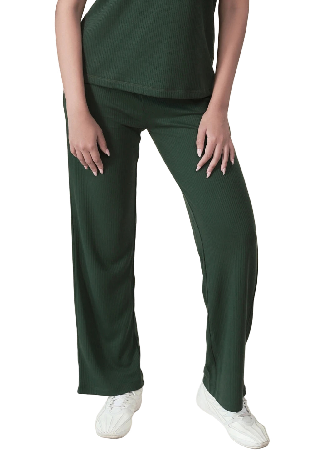 Ribbed Lounge Pants (Pine Green)