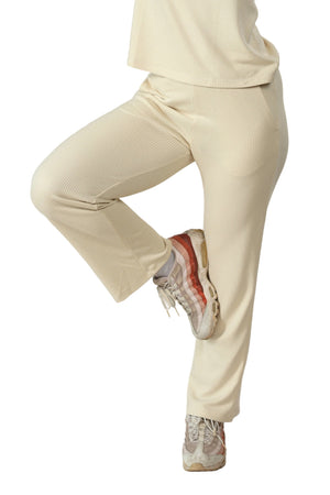 Ribbed Lounge Pants (Sand)